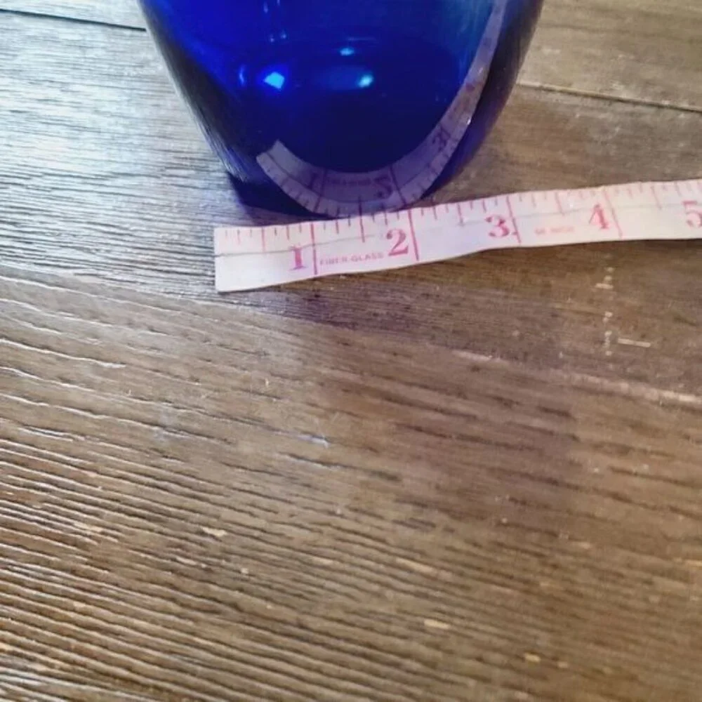 Vintage MCM Mid Century Modern Vetreria Etrusca Cobalt Tall Glass Vase